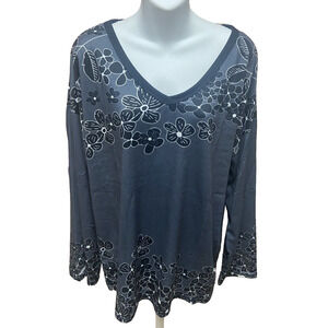 Just Fashion Now Womens Sweater Size XL Long Sleeve V-neck Pullover New Top